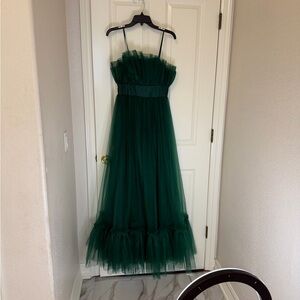 City Studio Forest Green Tulle Gown